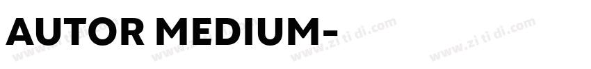 AUTOR MEDIUM字体转换